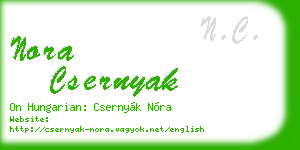 nora csernyak business card